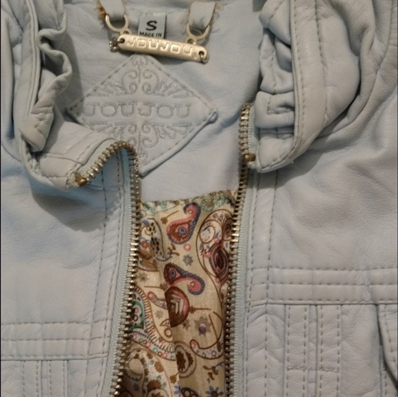 Jou Jou Baby Blue Leather Jacket - Picture 15 of 16